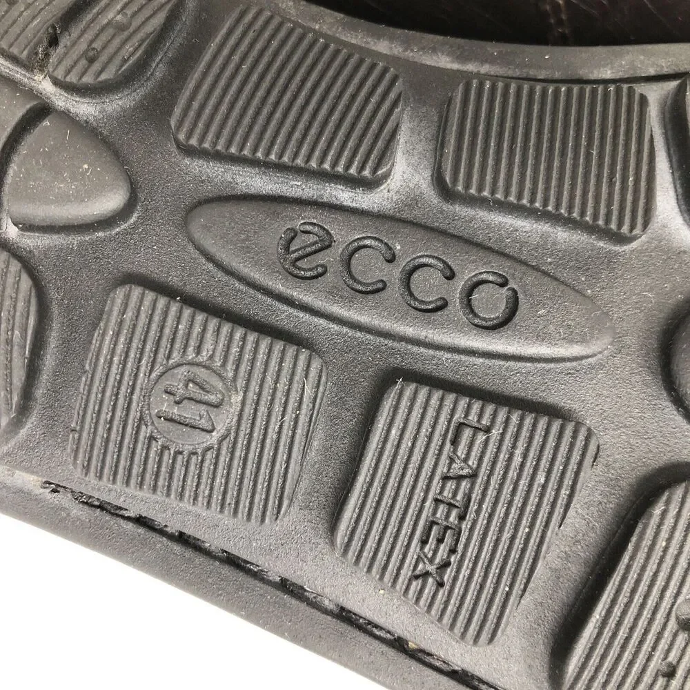 Ecco Leather Croc Embossed Driving Loafers Mens Size 7.5 Eu 41 Preppy Ivy League